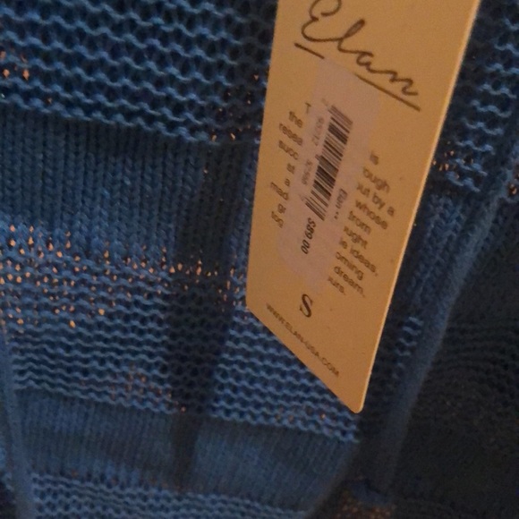 Elan blue knit hoodie in size small - Picture 5 of 6